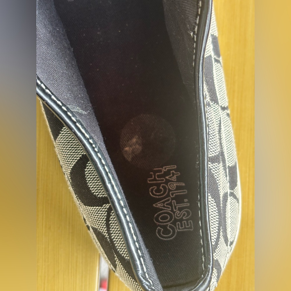 Coach slip on sneaker, black and white 
Size 8 1/2 B - Picture 8 of 10